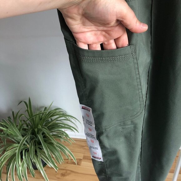 NWT Dickies Women Wide Leg Pull On Pants Moisture Odour Control Khaki Green XXL - Picture 3 of 14